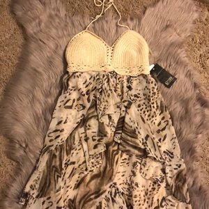 Animal print dress high/low